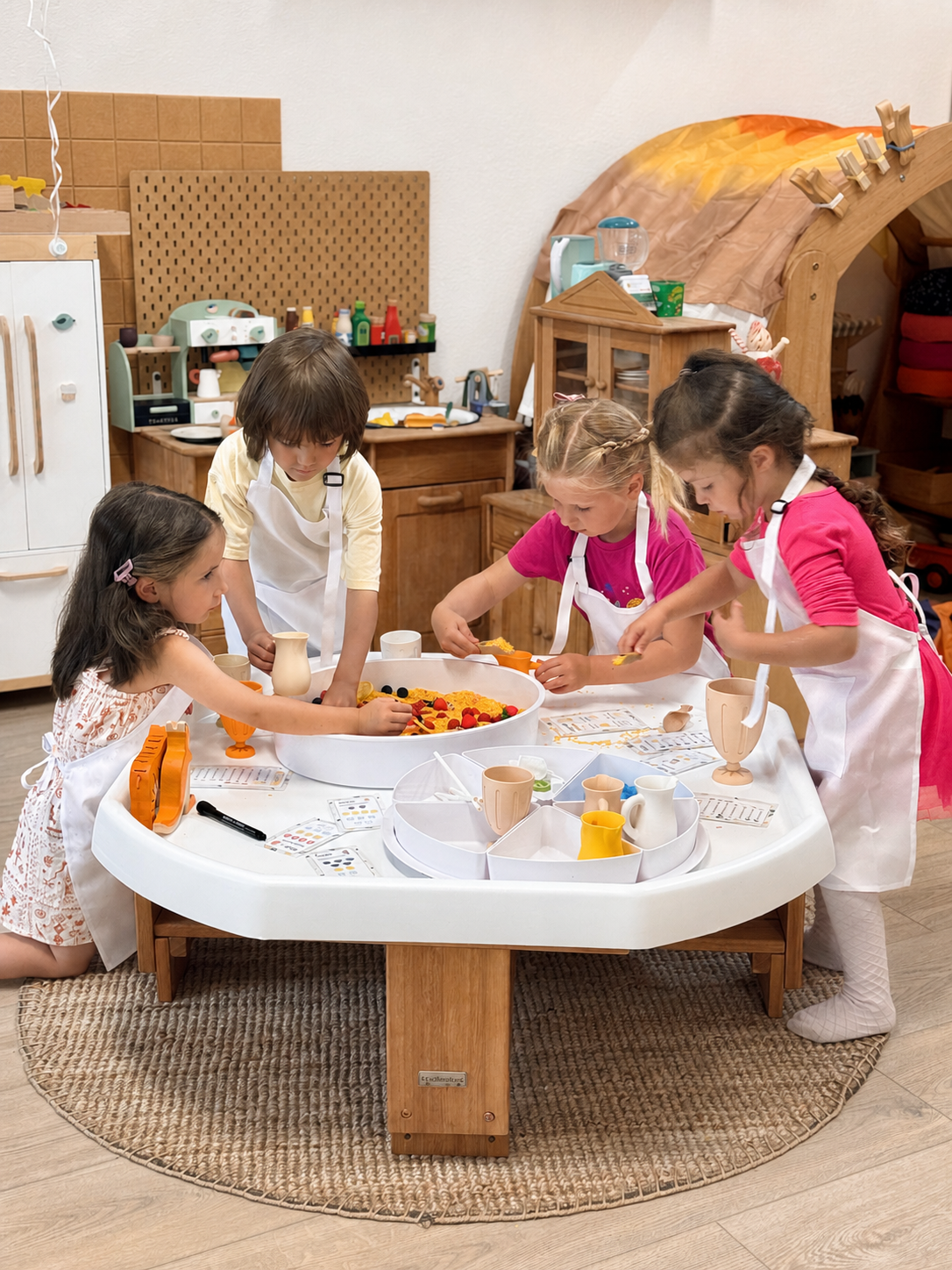 Children connecting through a shared hands-on learning experience